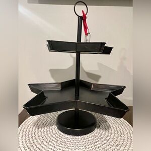 Tiered Metal Star Tray🌟by Hallmark, Black/Bronze, tiered tray decor new!!!